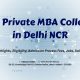 Private MBA Colleges in Delhi NCR